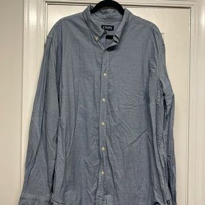 CHAPS Gray Striped Button Down